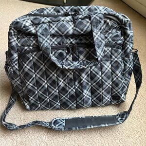 Lug Boxer 2 Convertible Overnight Bag-Plaid Grey-NWOT